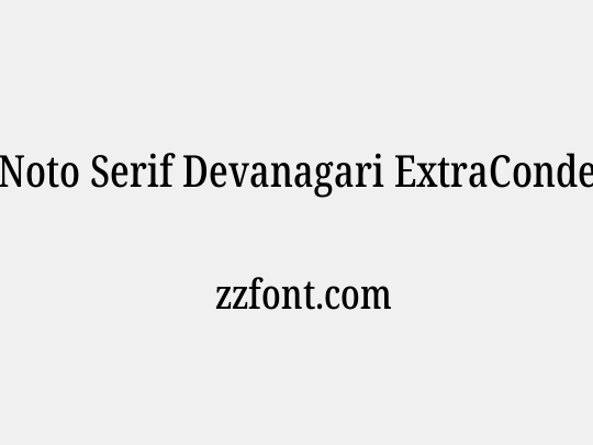 Noto Serif Devanagari ExtraCondensed Medium