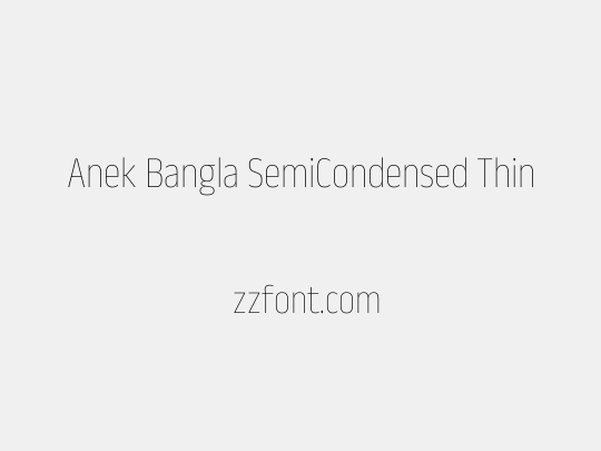 Anek Bangla SemiCondensed Thin