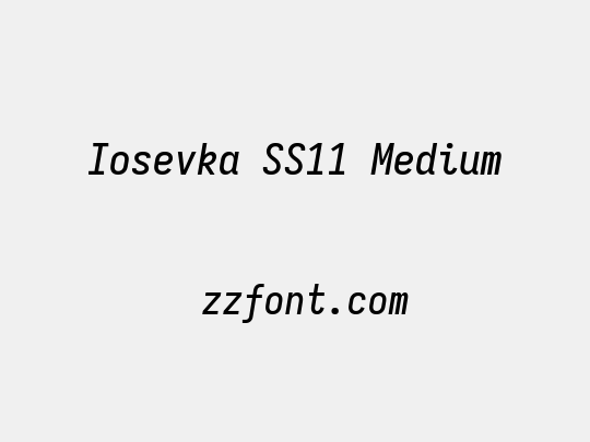Iosevka SS11 Medium
