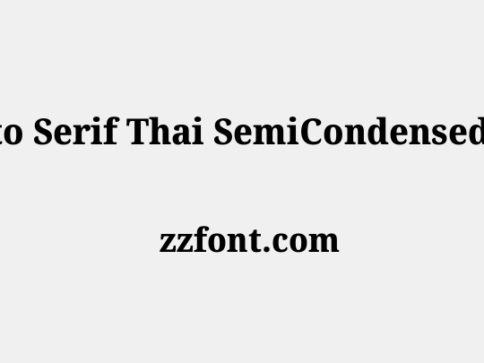 Noto Serif Thai SemiCondensed ExtraBold
