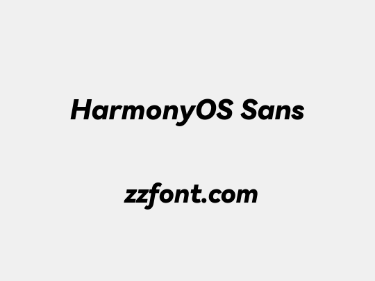 HarmonyOS Sans