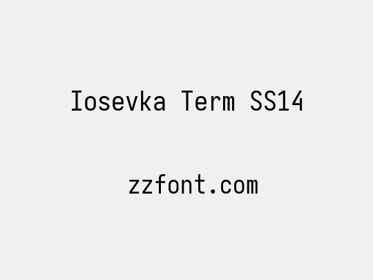 Iosevka Term SS14