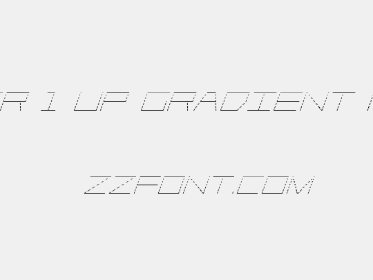 Player 1 Up Gradient Italic