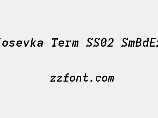 Iosevka Term SS02 SmBdEx