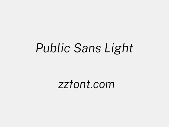 Public Sans Light