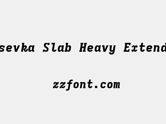Iosevka Slab Heavy Extended