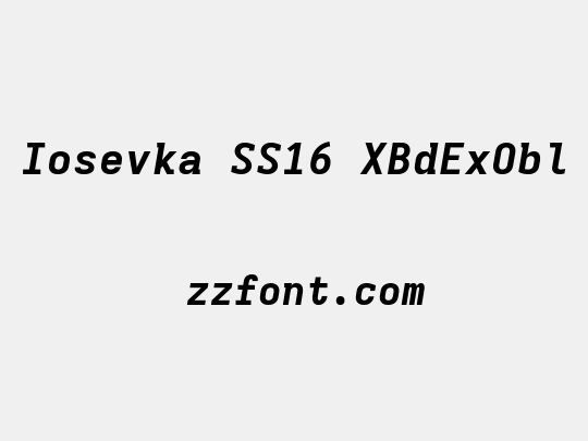 Iosevka SS16 XBdExObl