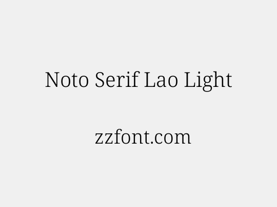 Noto Serif Lao Light