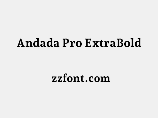 Andada Pro ExtraBold