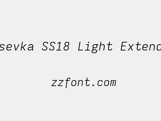 Iosevka SS18 Light Extended