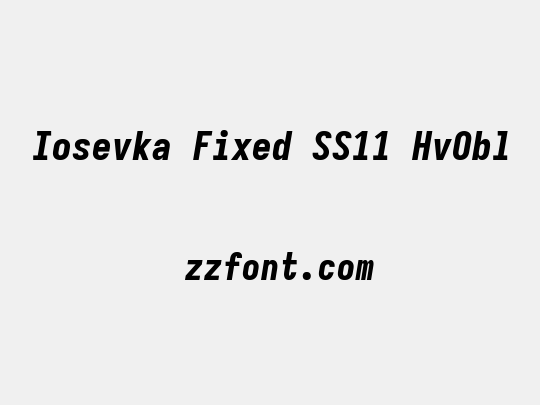 Iosevka Fixed SS11 HvObl
