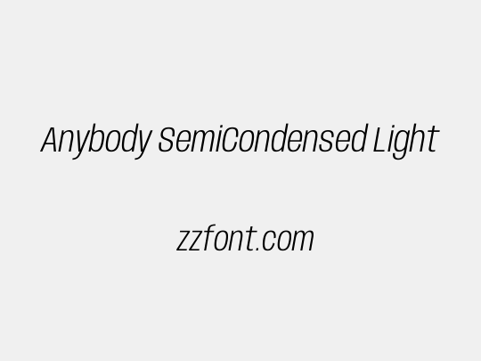 Anybody SemiCondensed Light