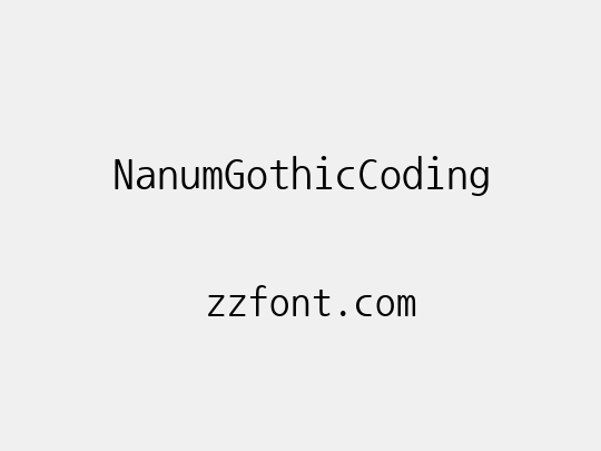 NanumGothicCoding