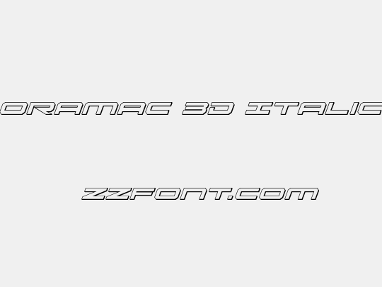 Oramac 3D Italic