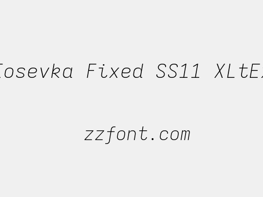 Iosevka Fixed SS11 XLtEx