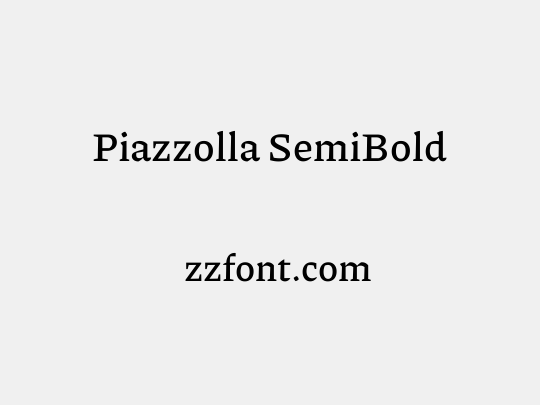 Piazzolla SemiBold