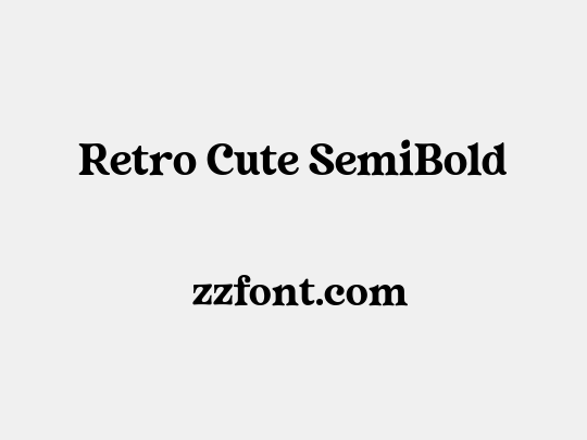 Retro Cute SemiBold