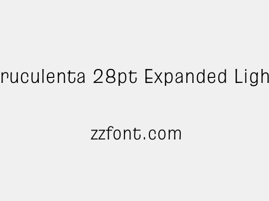 Truculenta 28pt Expanded Light