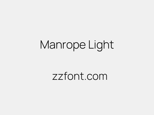 Manrope Light
