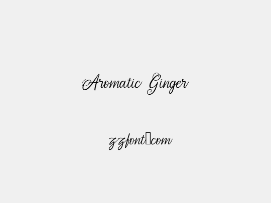 Aromatic Ginger