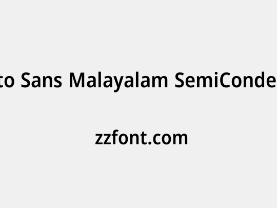 Noto Sans Malayalam SemiCondensed SemiBold