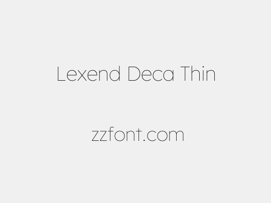 Lexend Deca Thin