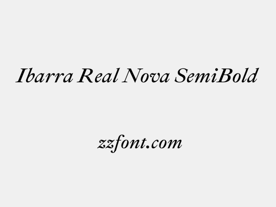 Ibarra Real Nova SemiBold