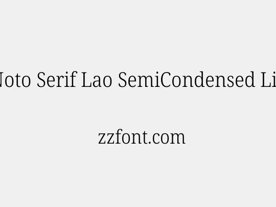Noto Serif Lao SemiCondensed Light
