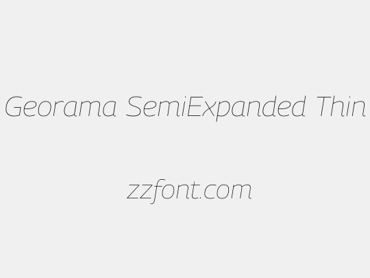 Georama SemiExpanded Thin