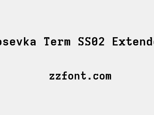 Iosevka Term SS02 Extended
