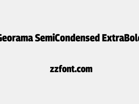 Georama SemiCondensed ExtraBold