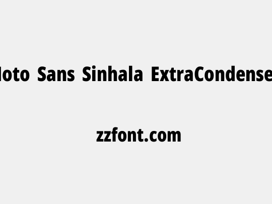 Noto Sans Sinhala ExtraCondensed Black