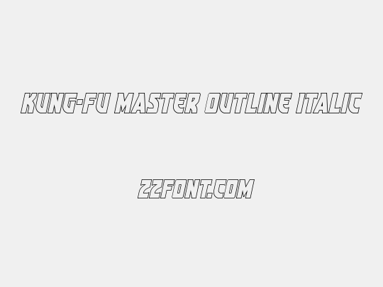 Kung-Fu Master Outline Italic
