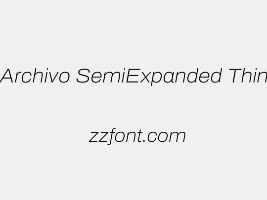 Archivo SemiExpanded Thin