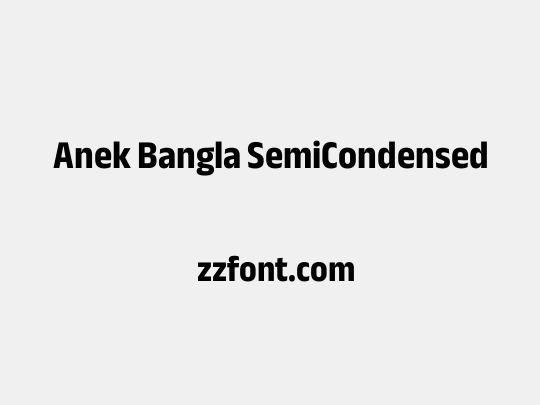 Anek Bangla SemiCondensed