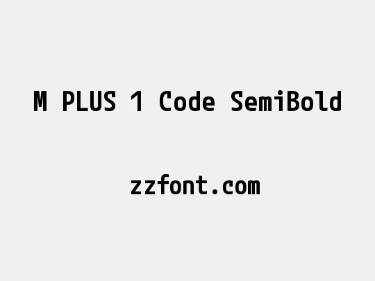 M PLUS 1 Code SemiBold