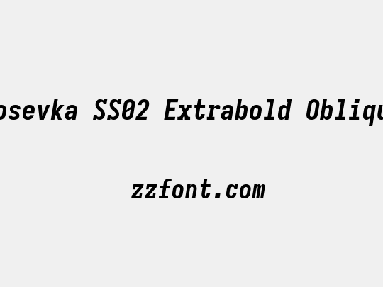 Iosevka SS02 Extrabold Oblique
