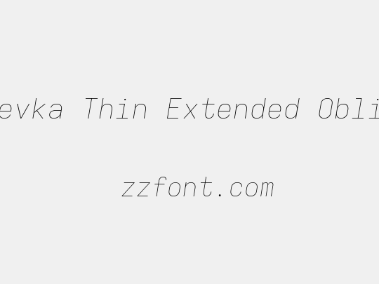 Iosevka Thin Extended Oblique