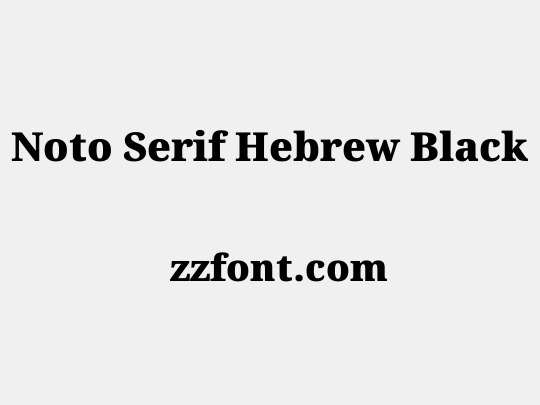 Noto Serif Hebrew Black