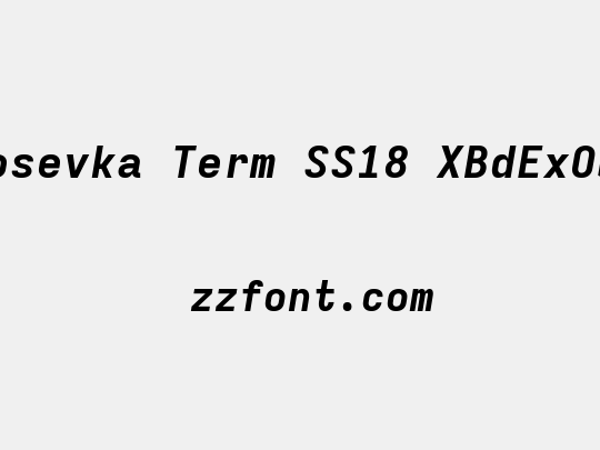 Iosevka Term SS18 XBdExObl