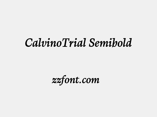 CalvinoTrial Semibold