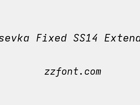 Iosevka Fixed SS14 Extended