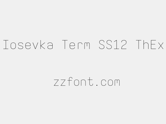 Iosevka Term SS12 ThEx