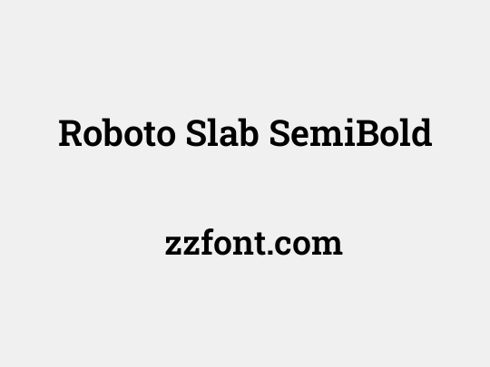 Roboto Slab SemiBold