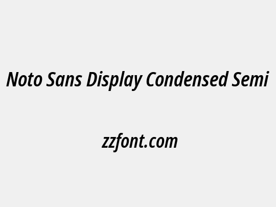 Noto Sans Display Condensed SemiBold