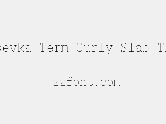 Iosevka Term Curly Slab ThEx
