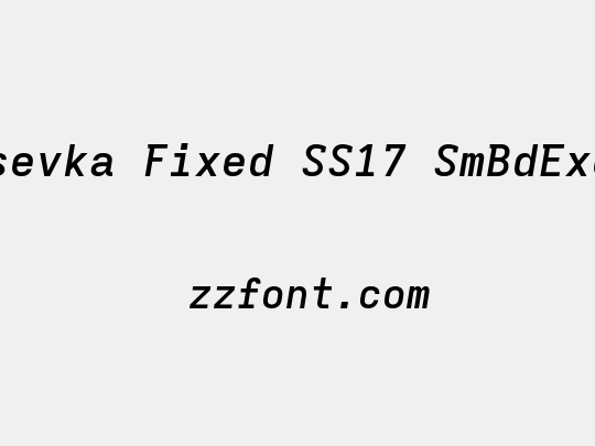 Iosevka Fixed SS17 SmBdExObl
