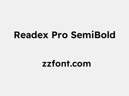 Readex Pro SemiBold