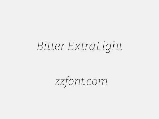 Bitter ExtraLight