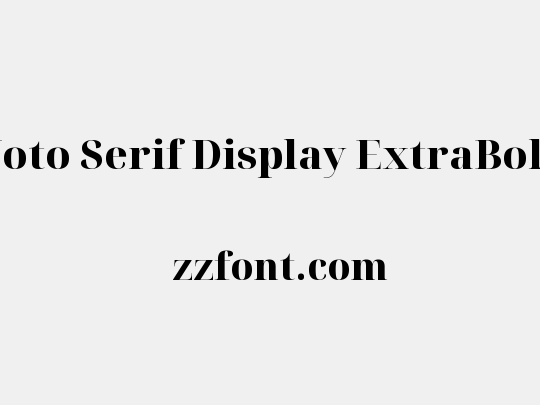 Noto Serif Display ExtraBold